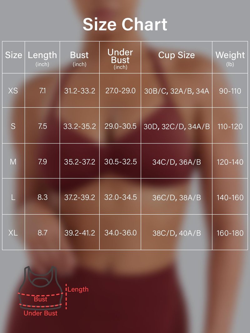 VOYJOY Impact Strappy Sports Bra Adjustable Padded Workout Gym Yoga Bra Crop Top for Women