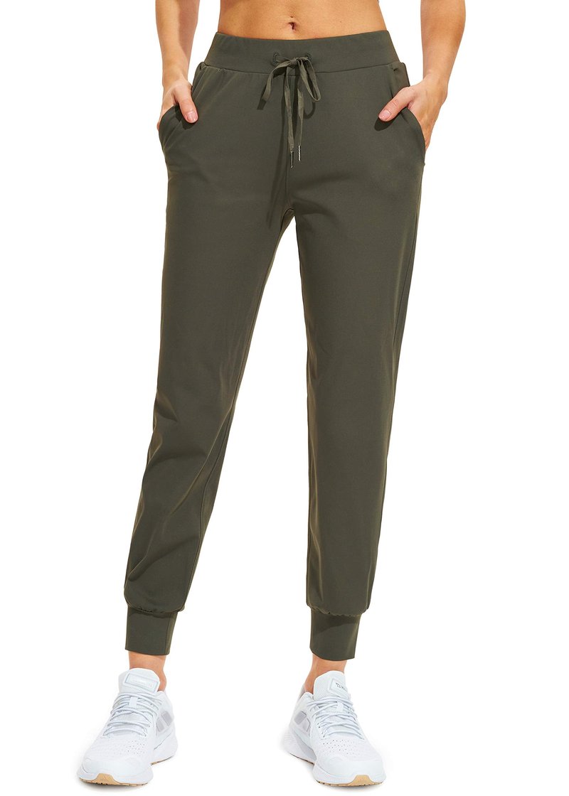 Libin Joggers for Women Tall/Regular/Petite Dance Sweatpants Athletic Workout Trousers Pants Tapered Casual Teacher Yoga Pants for Running Golf Work Cloths, Olive Green M