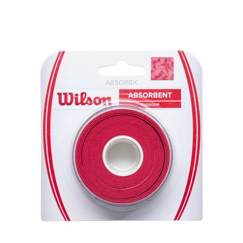 Wilson AbsorbX Tennis Overgrip - 3 Pack, Red