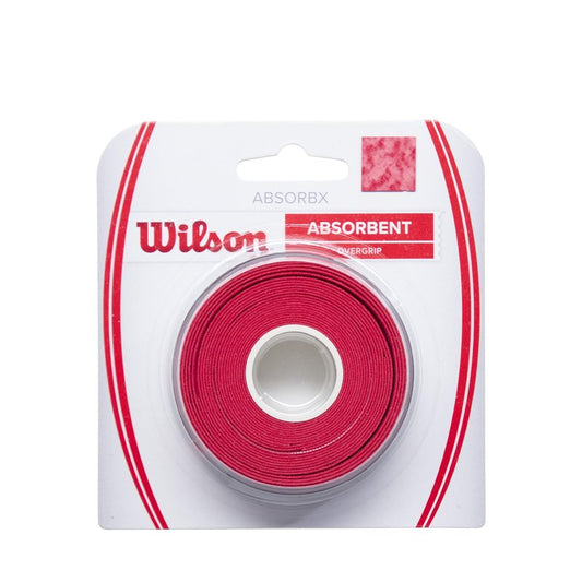 Wilson AbsorbX Tennis Overgrip - 3 Pack, Red