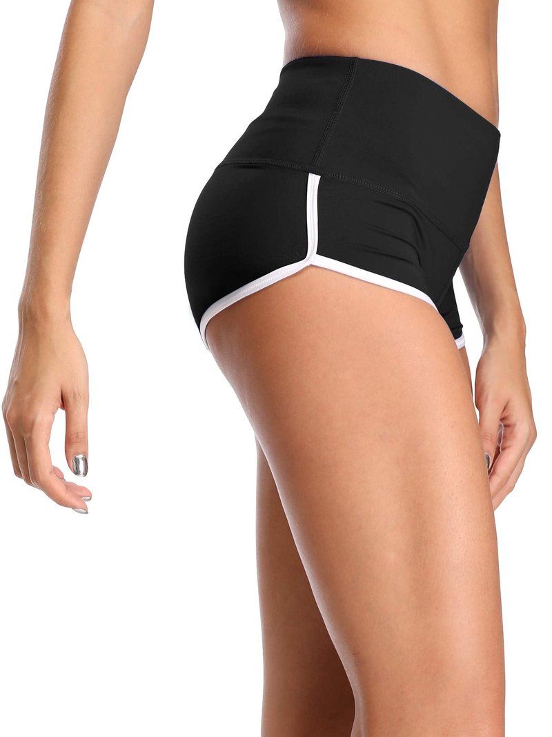 CADMUS Women's Workout Yoga Gym Shorts,1301,Black,Medium