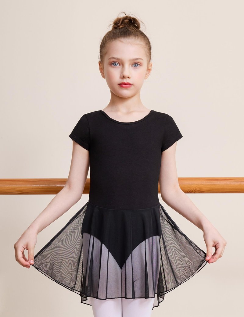 DIPUG Ballet Leotards for Girls Dance Leotards Black 2-4T