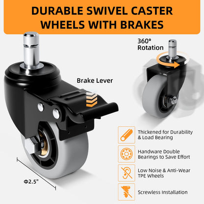 Folding Hand Trucks, Heavy Duty Dolly Cart with 6 Wheels & 2 Elastic Ropes, Foldable & Ideal for Luggage, Travel, Moving, Shopping, Office Use, Hold Up to 500 LB, Easy to Store, Black