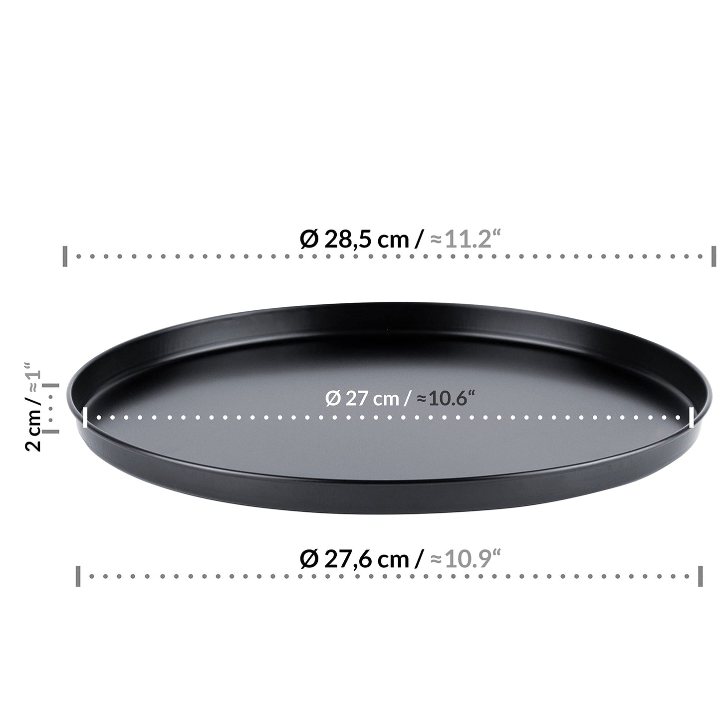 Grizzly Pizza Baking Set, 5-Piece Set, with Lockable Stand and 4X Pizza Tray Round 28 cm, Pizza Rack for Oven, Bake 4 Pizzas at The Same time