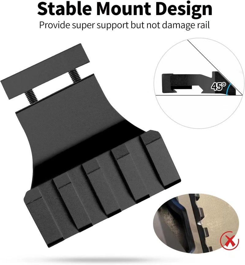 Bontok Picatinny Offset Rail Mounts, 45 Degree Picatinny Offset Aluminum Rail Low Profile Mount for lashlight Laser Sights Optics