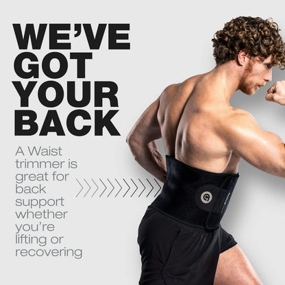 ActiveGear Waist Trimmer Belt for Stomach and Back Lumbar Support, Medium: 8" x 42" - Silver