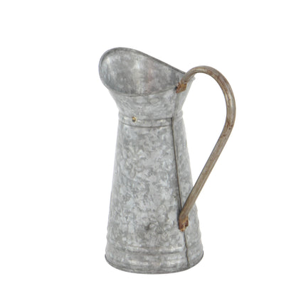 Deco 79 Metal Watering Can Indoor/Outdoor Planter, 10" x 6" x 12", Brown