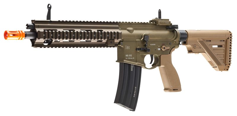 HK Heckler & Koch 416 A5 AEG Automatic 6mm BB Rifle Airsoft Gun, Tan