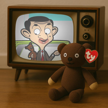 TY Mr. Bean Teddy Bear Regular – Iconic Soft Plush Toy from the Classic TV Show – Collectible Stuffed Plushie for Kids & Fans – Cuddly Soft Toy Gift for Boys & Girls