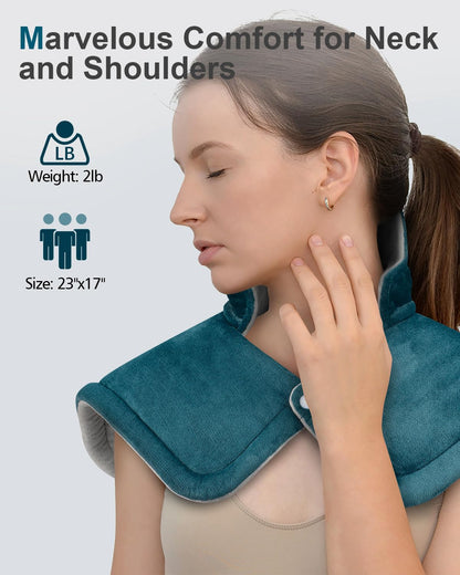 Heating Pad for Neck Shoulders Back, Valentines Day Gifts for Her Him, Weighted Heated Pad Neck Wrap Warmer for Mom Dad, Anniversary | Birthday Gifts for Women Men Wife Husband Girlfriend Boyfriend