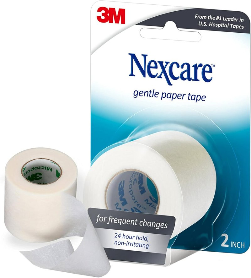 Nexcare Gentle Paper Tape - Medical Adhesive for Secure Dressings | 2 In x 10 Yds, 1 Roll