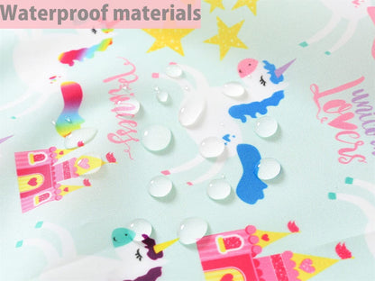 ElecMotive 5 Pack Long Sleeve Bib,Baby Toddler Waterproof Sleeved Bib for 6-30 Months Reusable with Catch-all Pocket