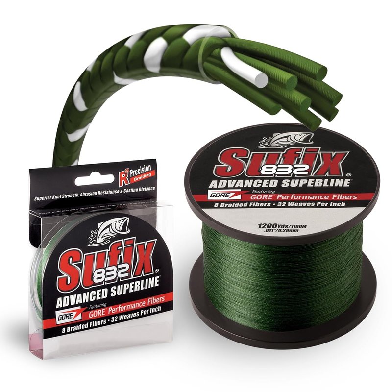 Suffix 832 Braid 80 lb Low-Vis Green 300 yards