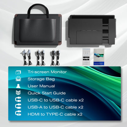 Teamgee S1 Dual Laptop Screen Extender — 14” FHD IPS Portable Monitor for 13–17” Laptops, USB-C/HDMI Plug & Play, Compatible with Windows, macOS & Android, Perfect for Hybrid Work & Travel