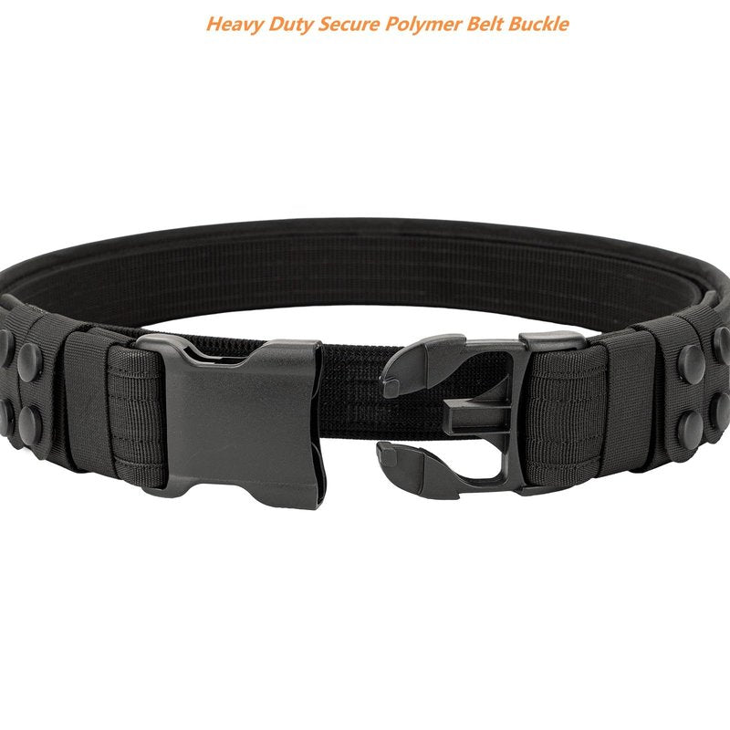 TACNEX Duty Belt w/Loop Lining 2" Nylon Utility Work Belt w/ 4 Keepers for Police Law Enforcement Security Officer M