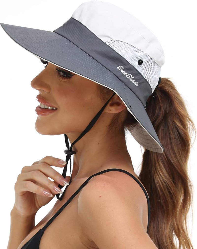 Women's Summer Sun Hat - Wide Brim UV Protection | Foldable Cool Mesh Bucket Hat for Outdoor Adventures