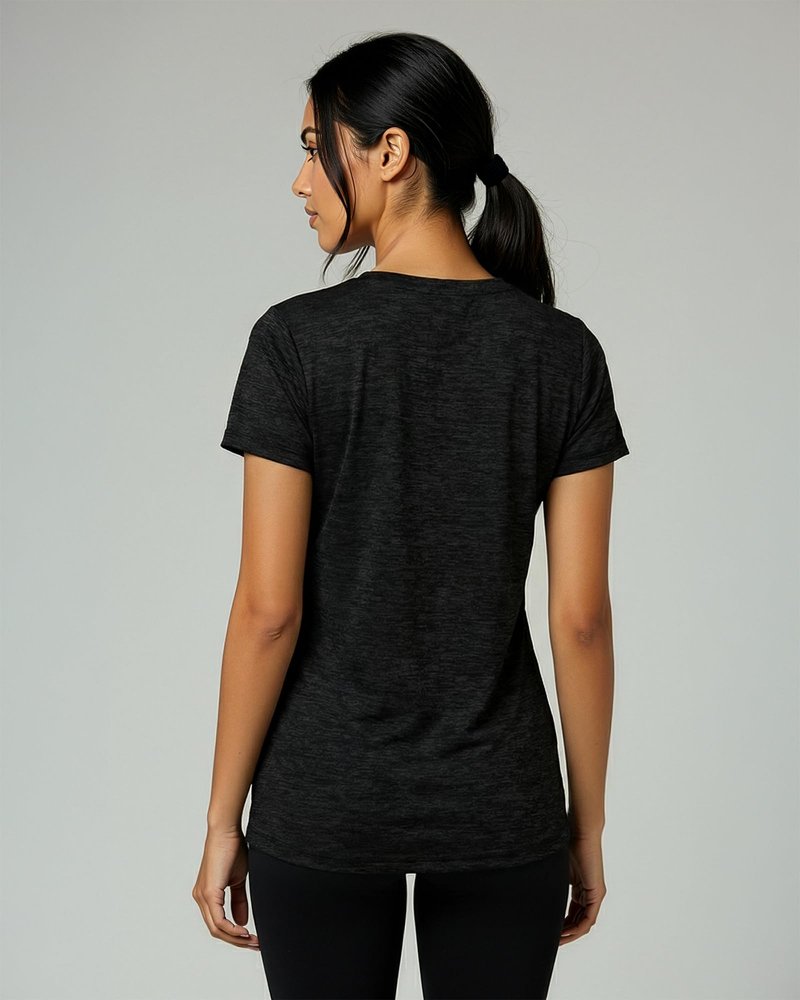 Real Essentials 5 Pack: Women's Dry-Fit Short Sleeve V Neck T Shirt Workout Fitness Yoga Top Tee (Available in Plus Size), Set 8, 2X