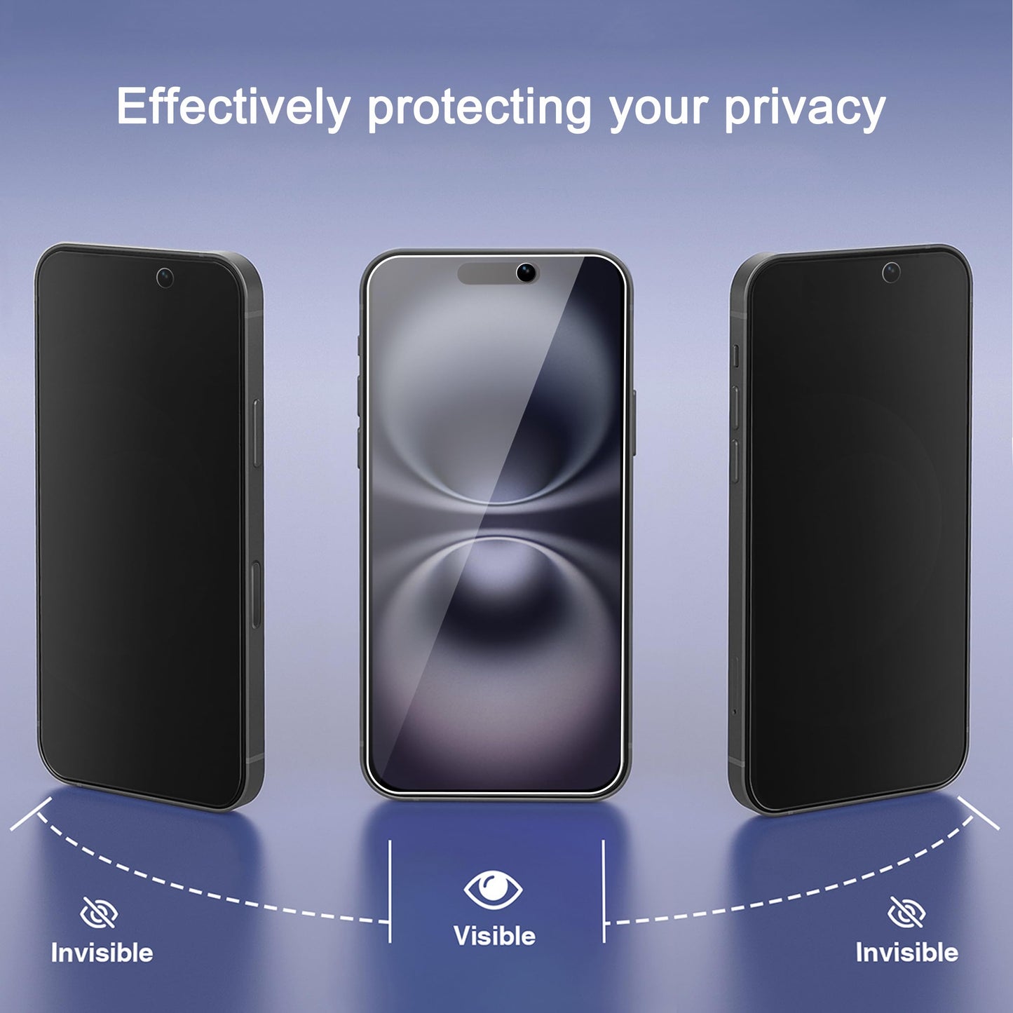 Ailun 2Pack Privacy Screen Protector Compatible for iPhone 14 Pro Max [6.7 inch] + 2 Pack Camera Lens Protector, Anti Spy Private Tempered Glass Film, Case Friendly, [9H Hardness] - HD