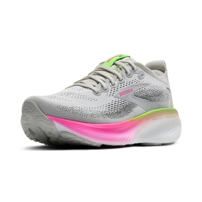 Brooks Women’s Adrenaline GTS 25 Supportive Running & Walking Shoe - Oyster/Pink/Green - 10 Medium