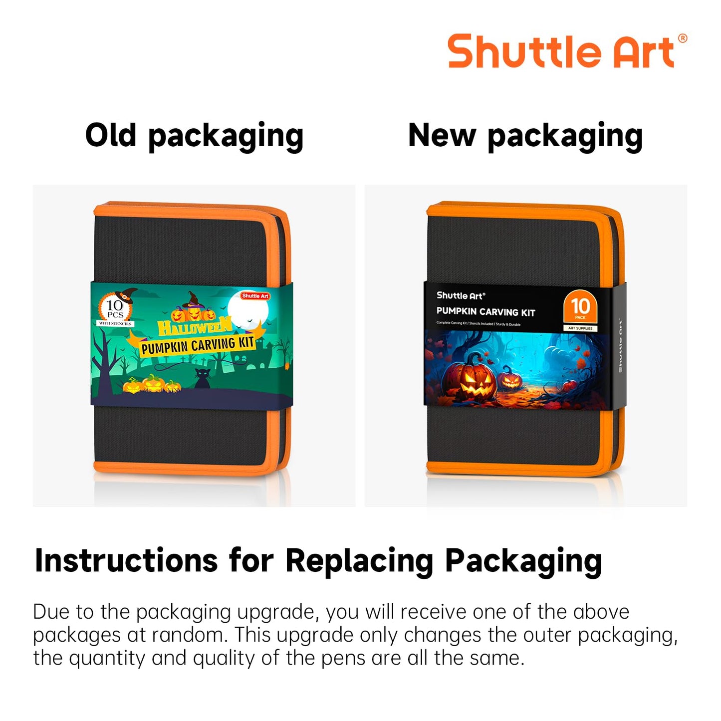 Shuttle Art 20 PCS Halloween Pumpkin Carving Kit, 10 PCS Professional Heavy Duty Stainless Steel Pumpkin Carving Tools with 10 Pumpkin Stencils and Carrying Case, Safe and Durable for Kids Adults