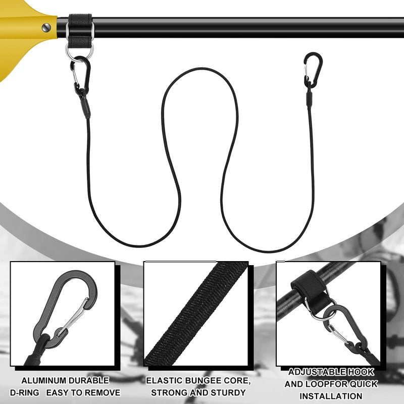 Civaner 4 Pack Kayak Paddle Leash Fishing Lanyard Kayak Fishing Accessories Kayak Paddle Cord Fishing Pole Tether Fishing Rod Straps for Fishing Tools, Rods, Paddles