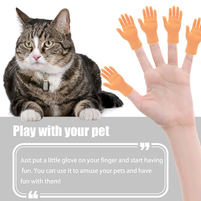 14 Pcs Tiny Finger Hands,Premium Rubber Mini Tiny Finger Hands,Flat Hand Style Mini Hand Finger Puppets for Puppet Show,Gag Performance,Party Favors