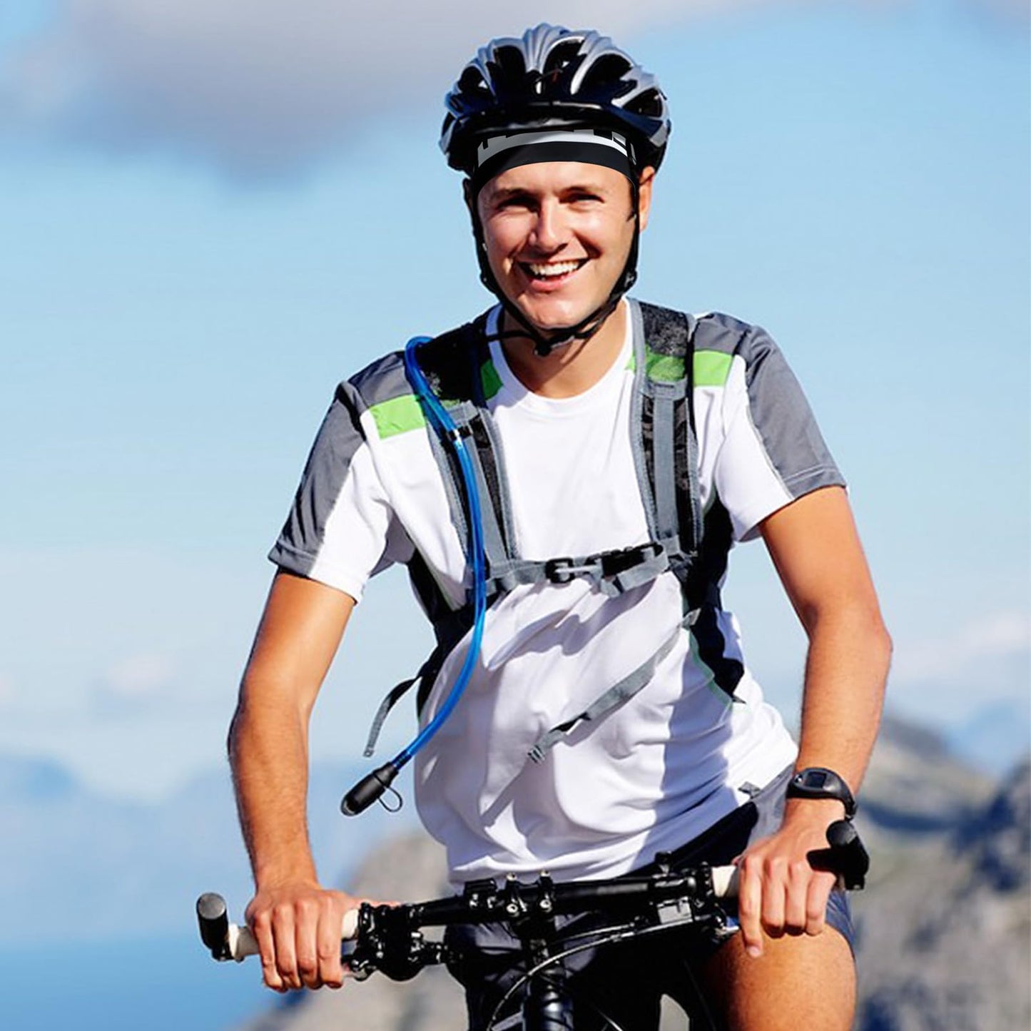 DOCILA Do Rag Skull Cap for Men Stripe Motorcycle Head Wrap Bandana Sweat Helmet Liner Durag Cycling Beanie Hat, Halloween Prisoner Costume