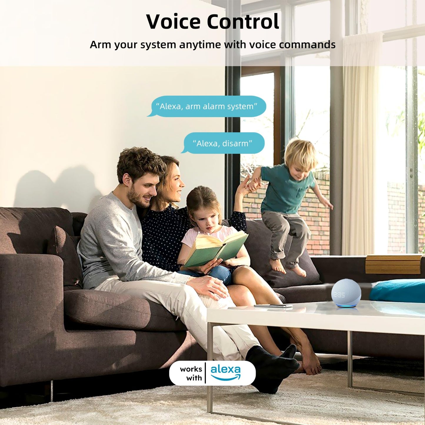 GRSICO Wireless Alarm System 9 Piece Kit, WiFi Alarm System for Home Security with Phone APP Alert (Alarm Siren, Keypad, Remote, Motion, and Door Sensors) for Home, Apartment, Compatible with Alexa