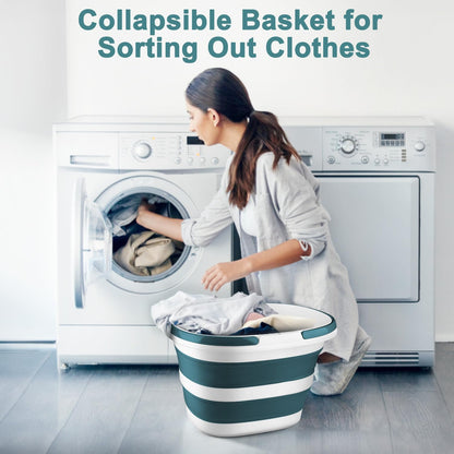 Collapsible Bucket for Cleaning, 4.2 Gallons Mop Bucket with Handle for Floor Window Car Washing, Silicone Ice Buckets for Parties Camping Fishing Beach, RV Laundry Storage Household Cleaning Supplies