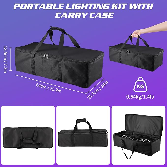 80W Dj Lights with Stand,7 in 1 Party Light Dj Disco Lights Sound Activated DMX Wireless Control with Rotating Ball,Strobe,UV,Colorful Effect for Stage KTV Band Wedding with Carry Bag (Black, 1)