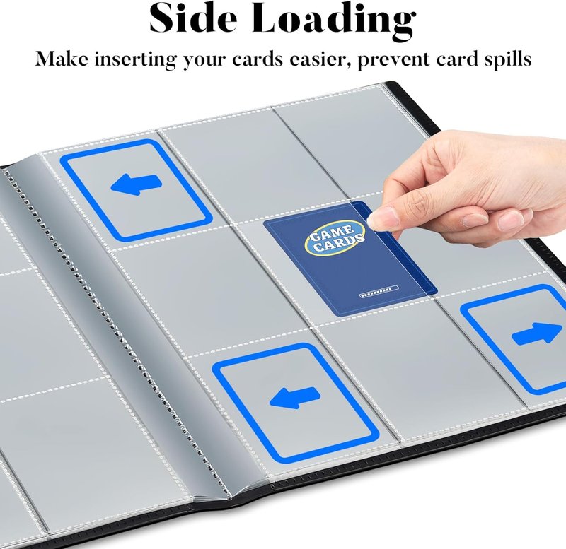 Card Binder 9 Pocket - Premium Trading Card Album for Collectors | 396 Pockets, Side Loading, Black