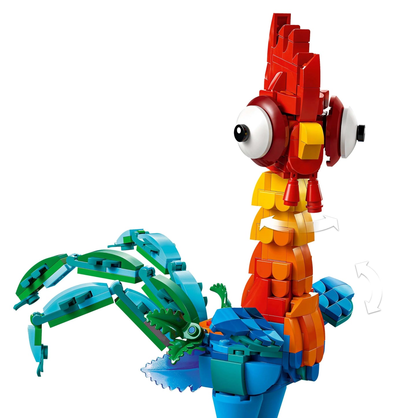 LEGO | Disney Moana 2 Heihei Building Toy - Play and Display Animal Figure with a Rotating Head, Posable Wings & Tail Feathers plus a Stand - Birthday Gift for 9+ Year Old Girls - 43272