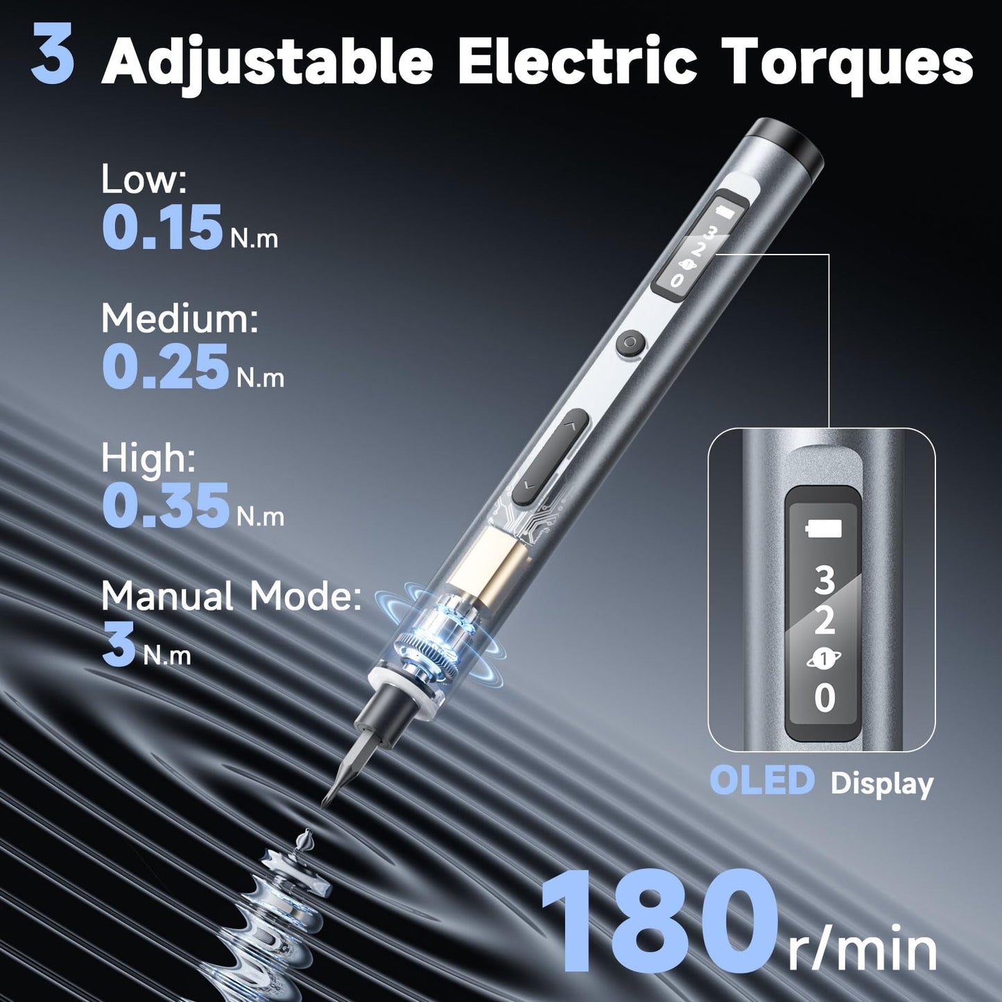 Faireach 65-IN-1 Mini Electric Screwdriver Cordless, 500mAh Precision Screwdriver Magnetic Bits Set with Case, 3 Torques Settings, LED lights, Portable Repair Tool Kit for Electronics Phone Watch