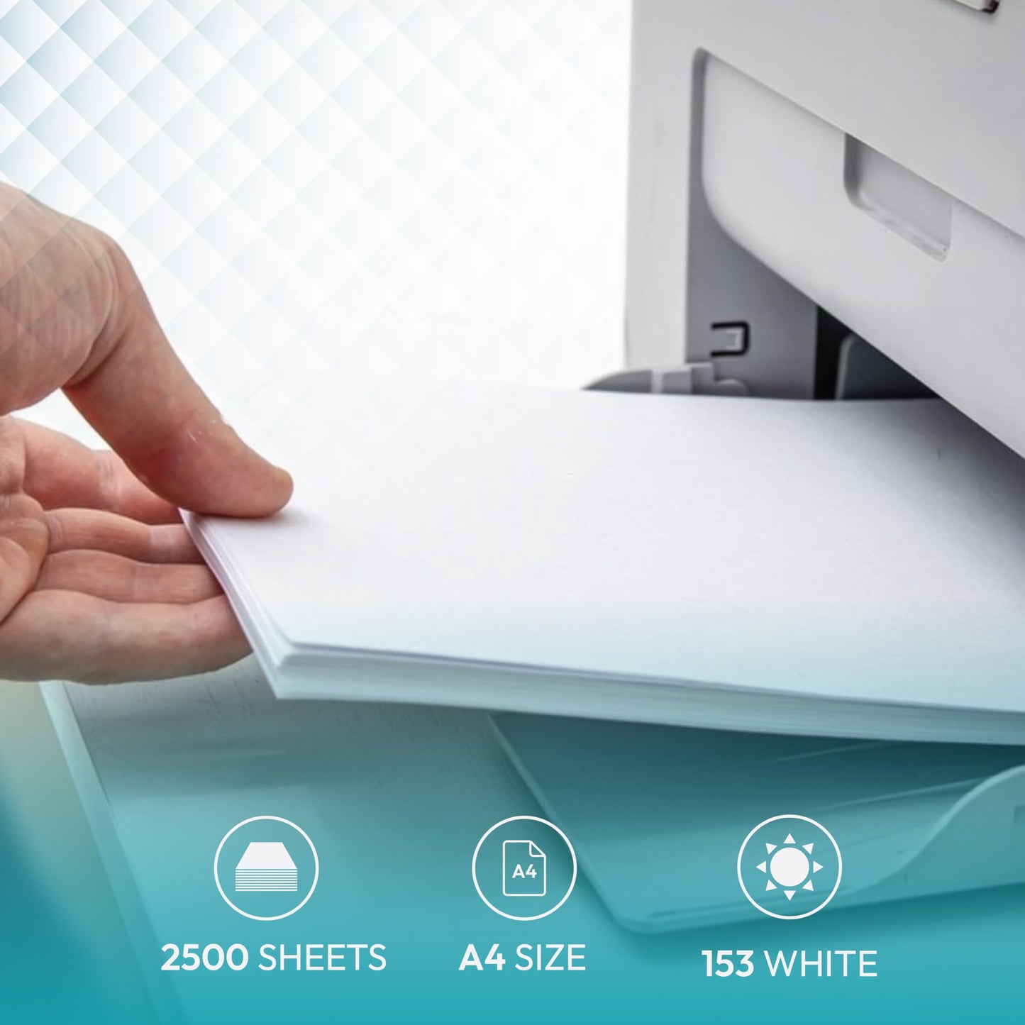 Multi-Purpose Printer Paper, 2500 Sheets, White