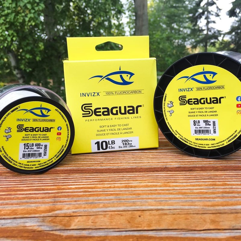 Seaguar InvizX Fishing Line - 100% Fluorocarbon for Freshwater | Clear, Multiple Sizes Available