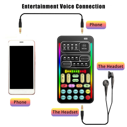 Portable Handheld Microphone Voice Changer with Sound Multifunctional Effects Machine Voice Disguiser Mini Device for Mobile Phone PC Laptops PS4 Xbox One Games
