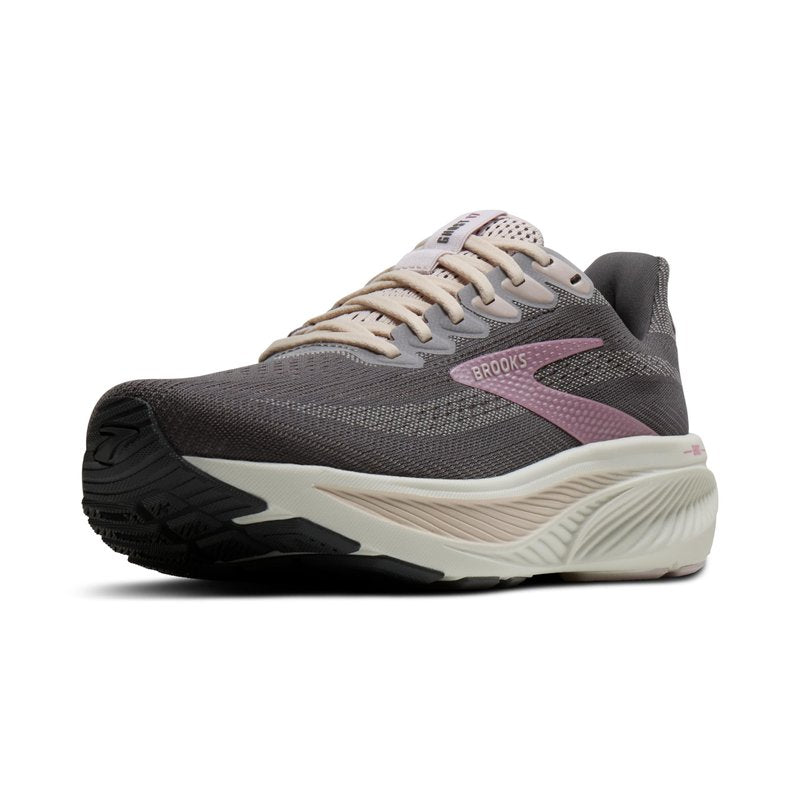 Brooks Women’s Ghost 17 Neutral Running Shoe - Poppy Seed/Pink/Bluewash - 9 Medium