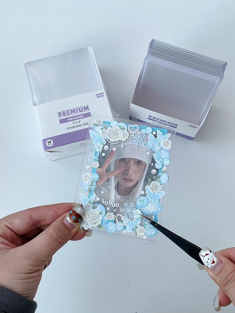 Mandu Deco Toploaders for Kpop Album Photocards - PVC Free, 3" x 4" | Pack of 25