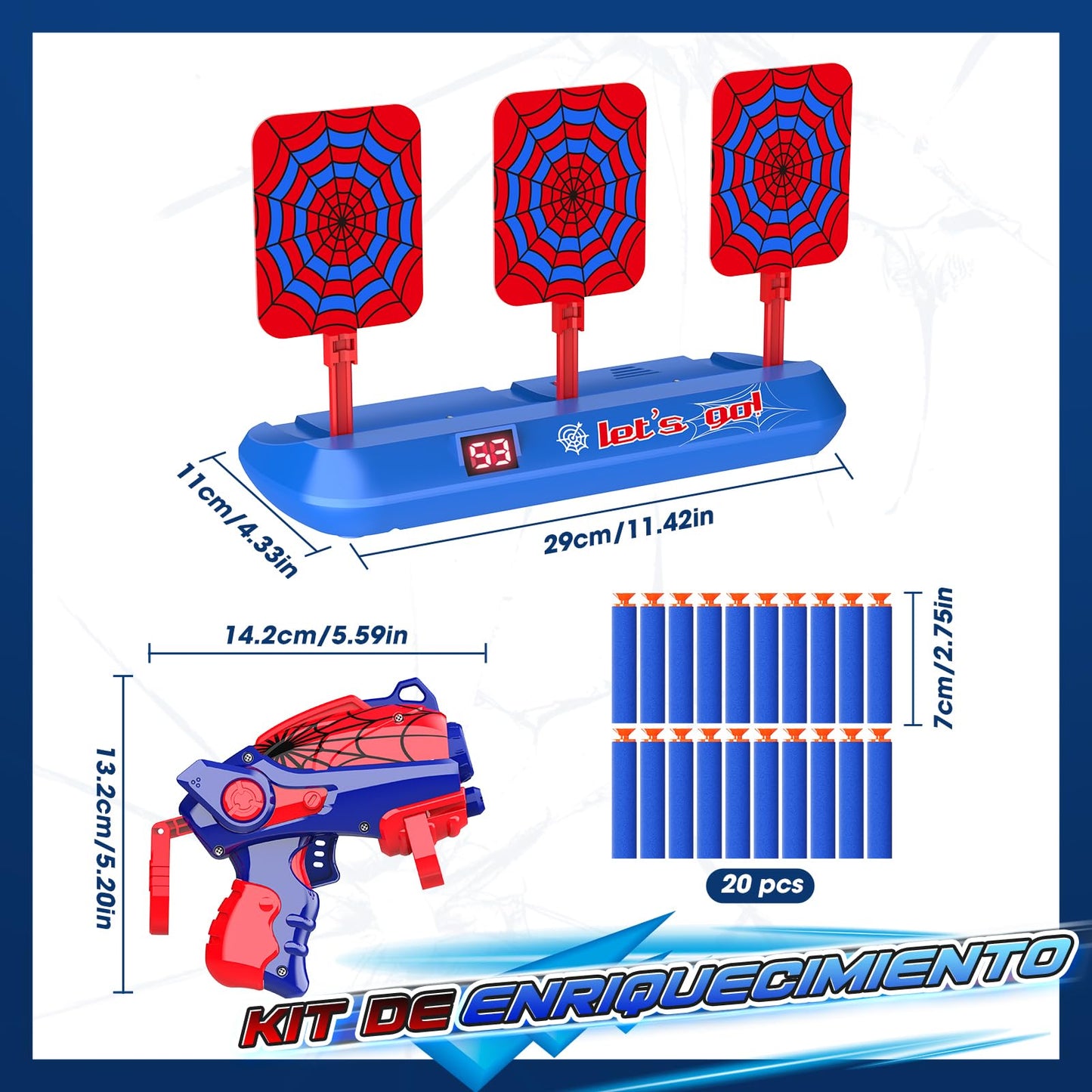 Excitobo Shooting Toys for 3-12 Year Old Boys,Shooting Targets Age 4-6 6-8 Outdoor Games Garden Toys Family Fun for Birthday Halloween Christmas Easter Gifts for Boys Girls