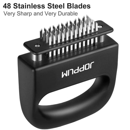 Jopplim Meat Tenderizer, With 48 Stainless Steel Ultra Sharp Needle Blades, Meat Poultry Tenderizer, for Tenderizing Beef, Pork, Turkey, Fish, Cooking Tool Best for Tenderizing, Marinade, BBQ