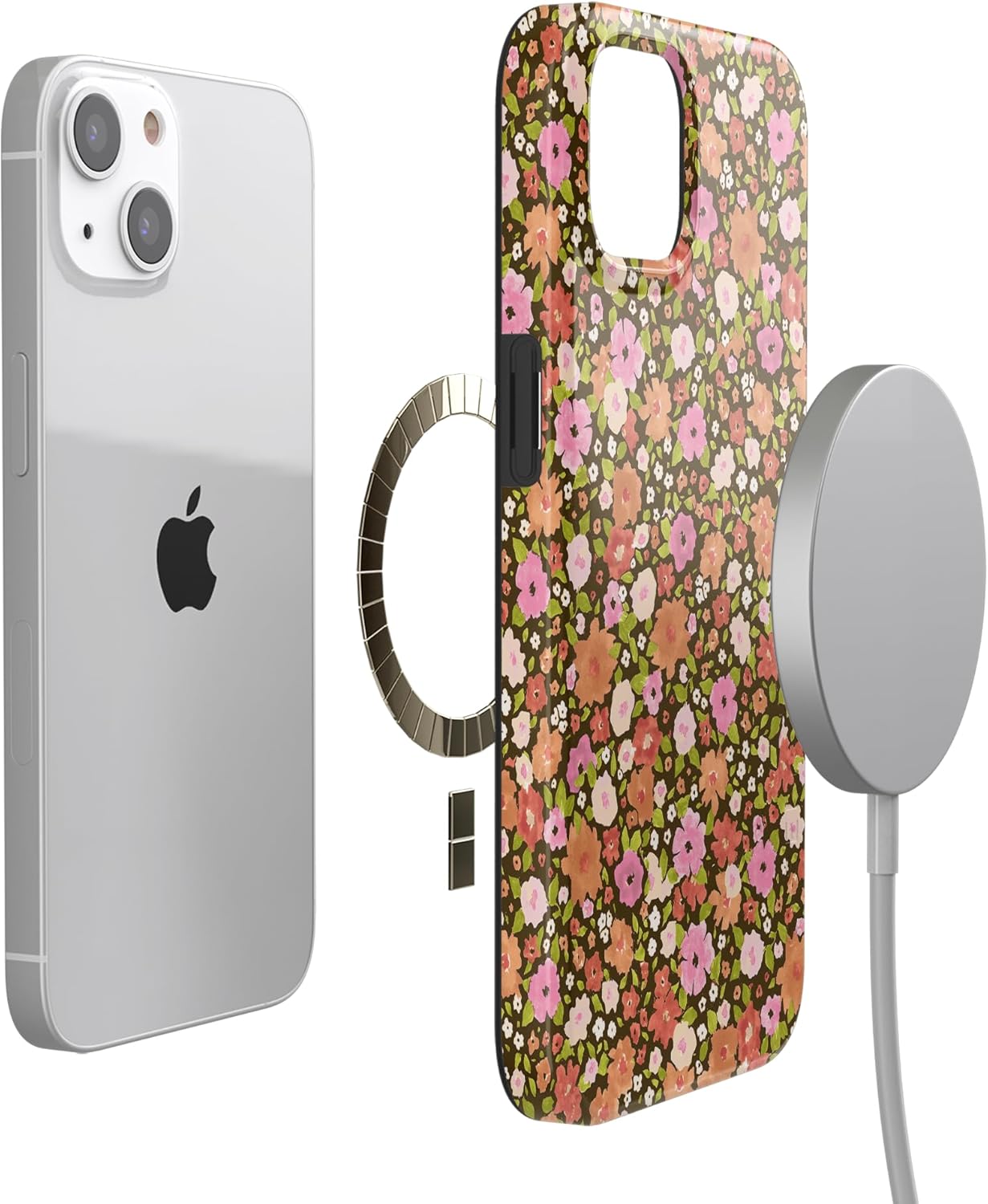 Casely iPhone 13 Case | Field of Flowers | Pastel Floral | Compatible with MagSafe | Classic Ultra Slim Design