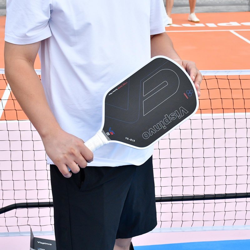 Carbon Fiber Pickleball Paddle USAPA Approved, 16MM T700 Thermoformed Pickleball Paddle with Polypropylene Honeycomb Core, Foam Injected Edges Designed for Ultimate Spin & Consistency