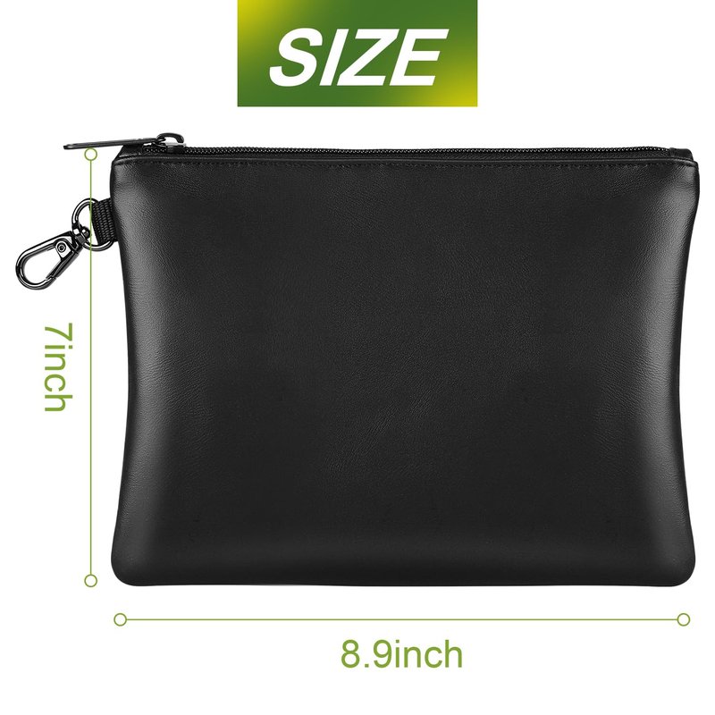 Lcjtop Golf Tee Pouch. 8.9 x 7 inches Travel Gear Professional Zippered Golf Tee/Ball Pouch Bag for Men & Women.Black
