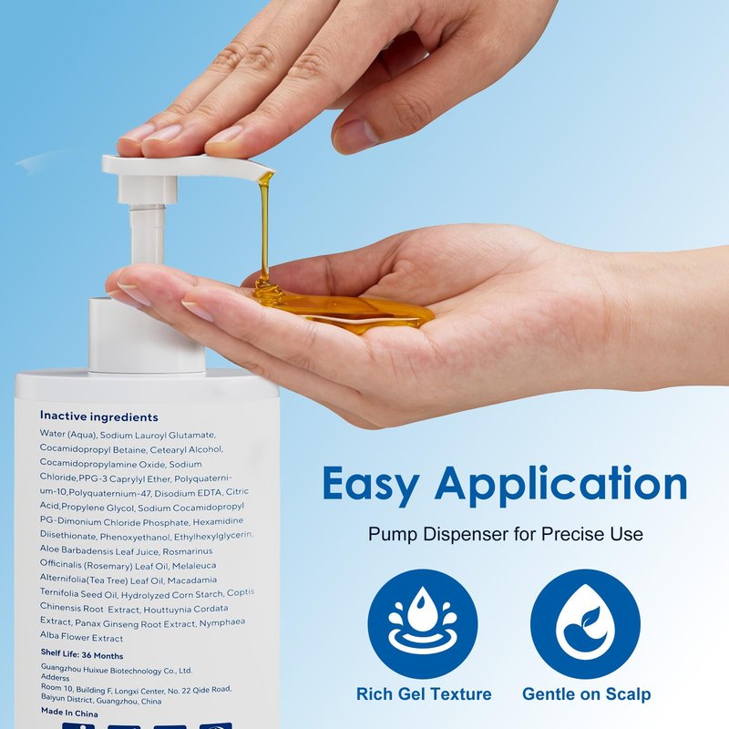 EIUQH Dandruff Control Shampoo, Sulfate & Paraben-Free, Gentle Scalp Care for Dry Itchy Scalp, Daily Hair Cleanser for Men and Women, 10.14 FL OZ