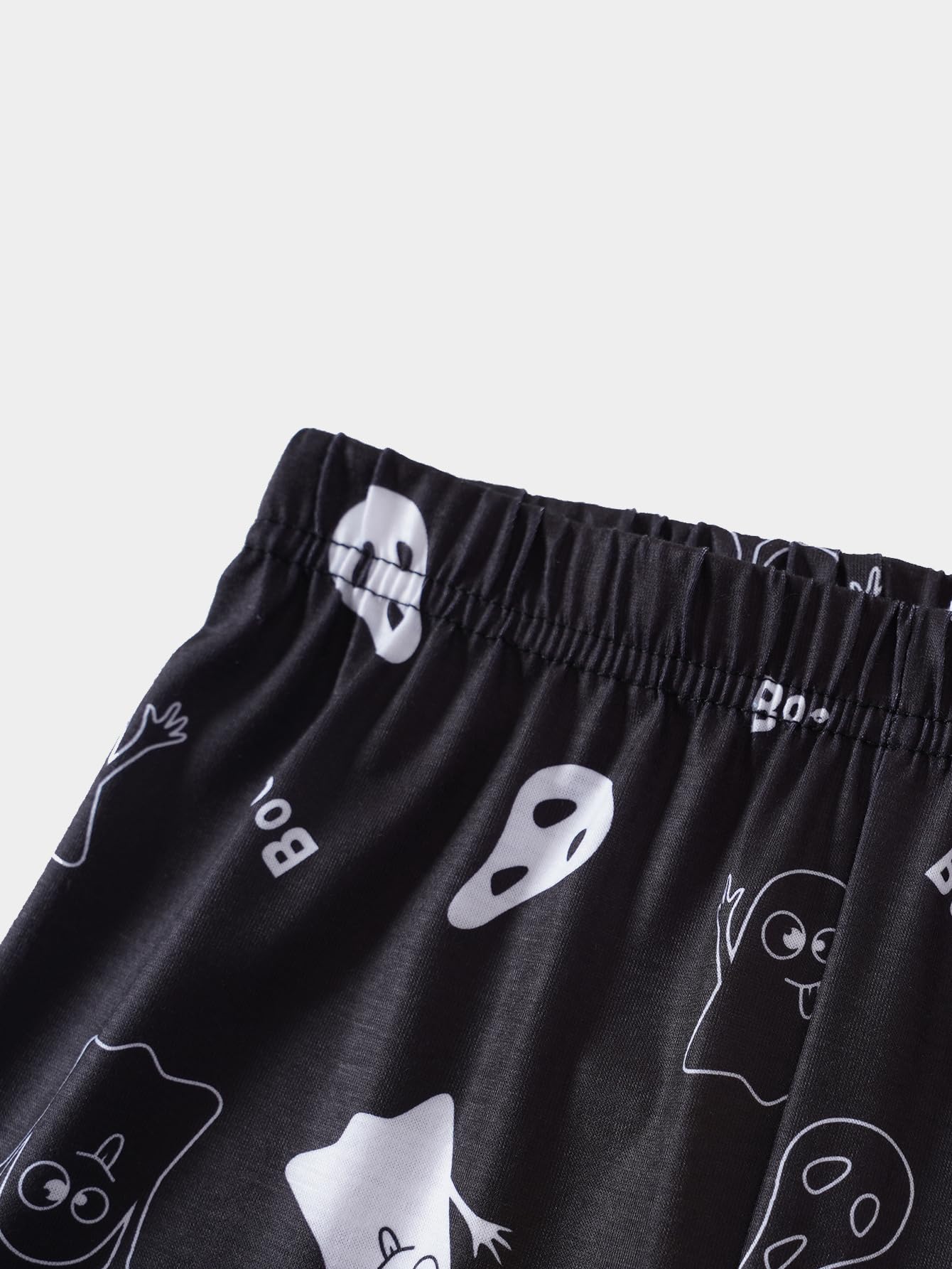 MyFav Glow in Dark Pajamas for Boys Summer Child Short Lounge Clothes Kids Soft Nightwear Set,Ghost,12Y