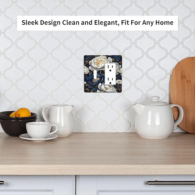 Floral Pattern, Botanical Art, Peonies, Blooming Flowers,Blue And White Flowers, Gold Accents