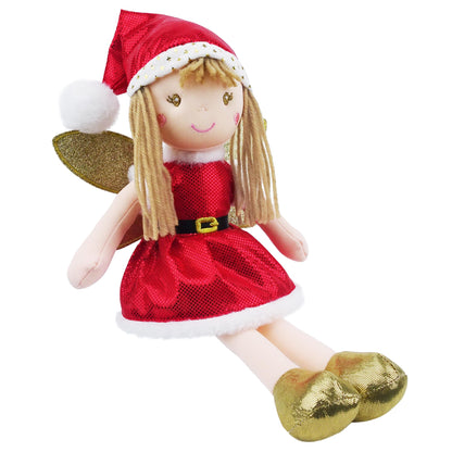 June Garden 12" Enchanted Garden Fairy Holly Evergreen - Plush Stuffed Soft Doll Girl Gift - Christmas Themed