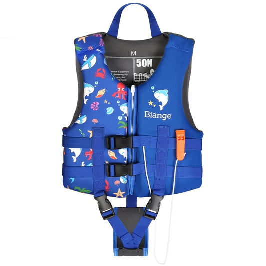 Kids Swim Vest, Child Swimming Jacket Toddler Floaties Swim Float Aid with Emergency Whistle for Boys Girls Ages 1-9 Years Old
