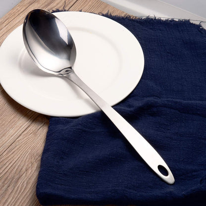 IMEEA Large Cooking Spoon Stainless Steel Basting Spoon for Cooking Serving Spoon, 12.8-Inch