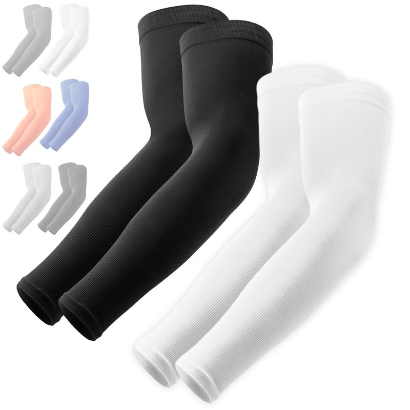 UV Sun Sleeves for Men Women - Cooling Arm Sleeves for Sun Protection UPF 50+ | Golf, Tattoo Cover Up, Compression Protective Sports, Baseball, Football, Driving | Mangas Para El Sol Para Hombre